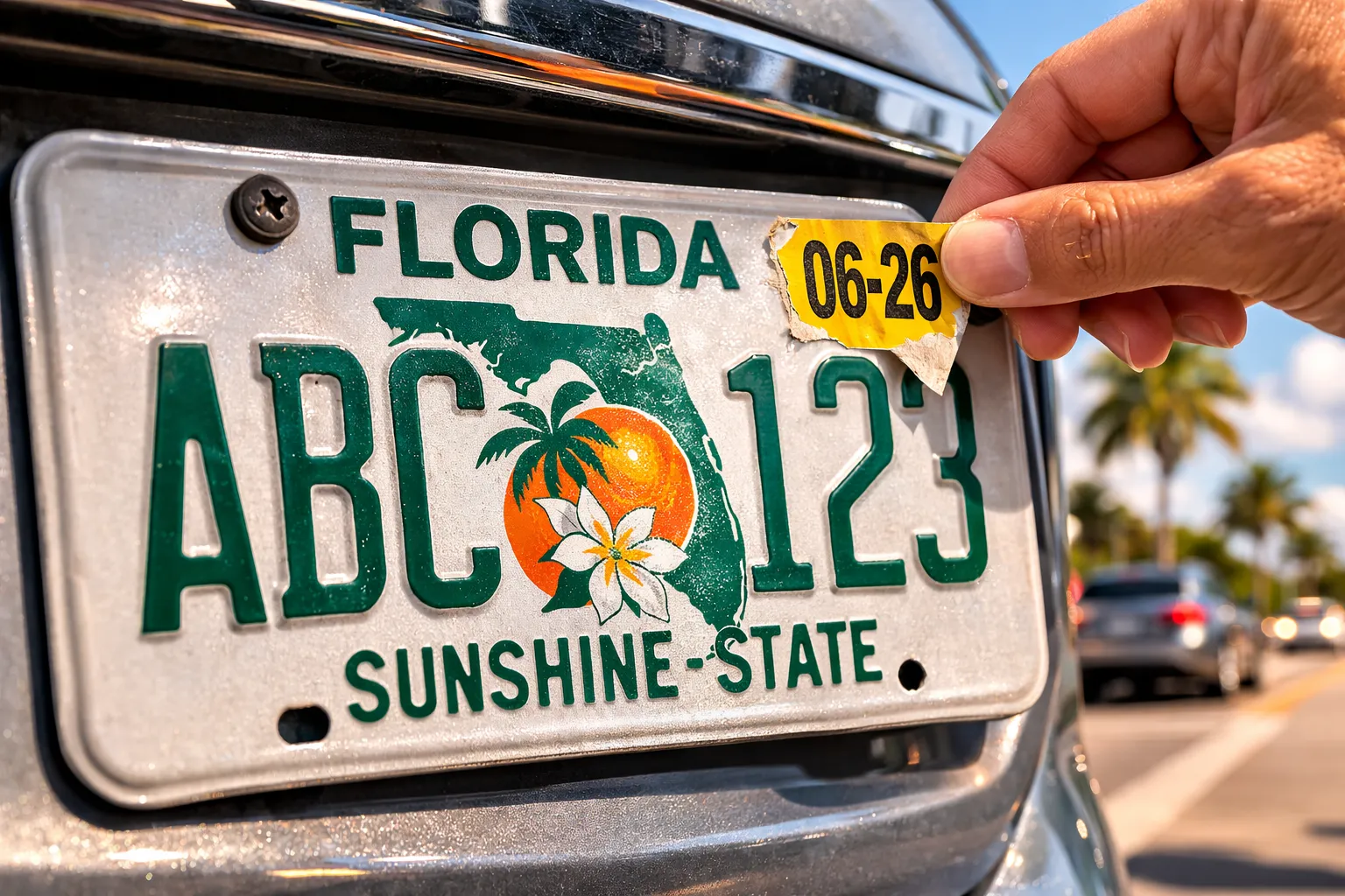 Florida May Eliminate Yellow License Plate Stickers