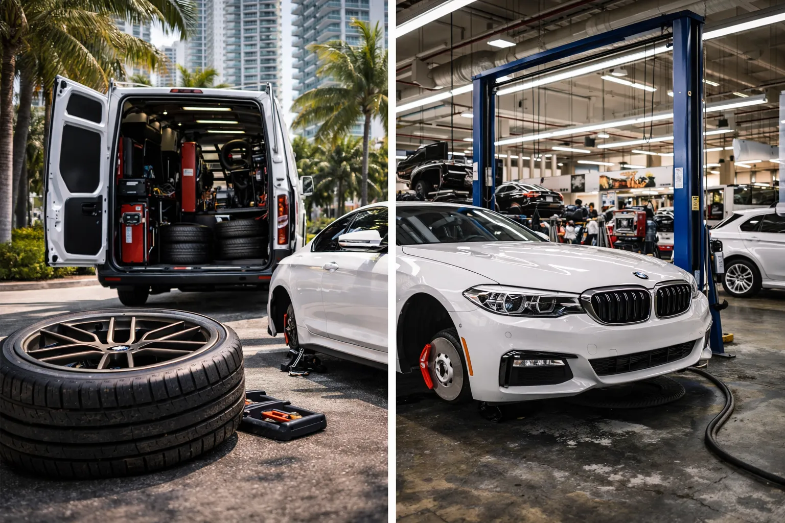 Mobile Tire & Brake Service vs Dealership in Miami