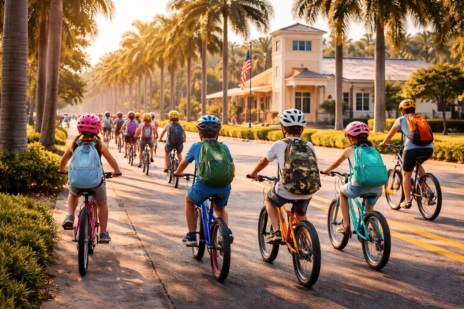 South Florida Students Ride “Bike Bus”