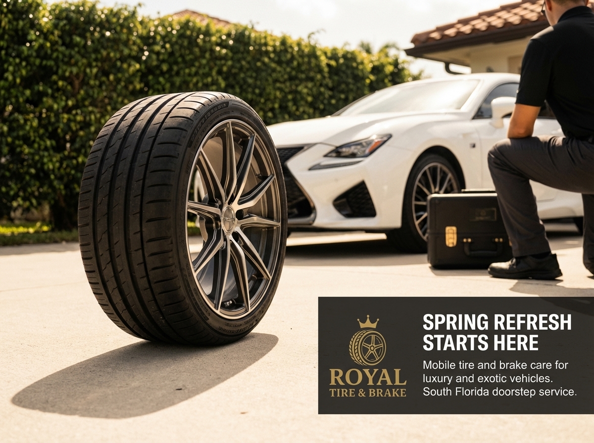 The smartest spring refresh for South Florida luxury cars: Mobile tire and brake care at your doorstep
